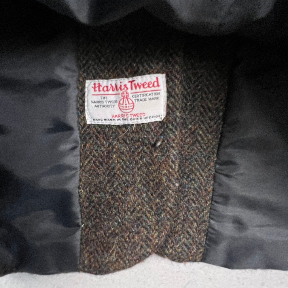 Harris Tweed Wool Blazer Womens 14 Jacket Wool Herringbone Scottish Coat - Picture 16 of 16